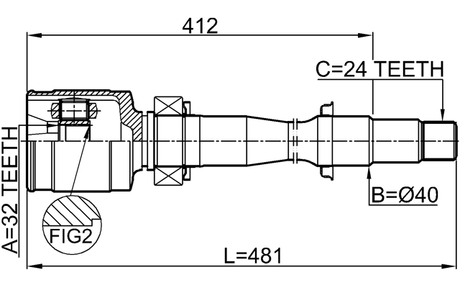0111-ASV50RH - INNER CV JOINT RIGHT 32X40X24