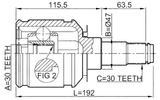 0111-GRJ120 - INNER CV JOINT 30X47X30