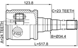0111-GSU40RH - INNER CV JOINT RIGHT 24X34.4X23