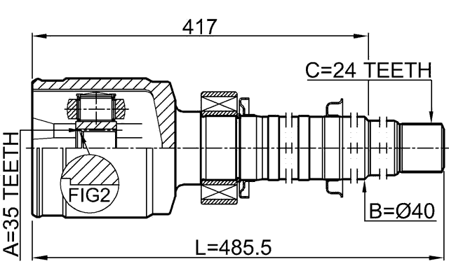 0111-GSX30RH - INNER CV JOINT 35X40X24