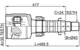 0111-GSX30RH - INNER CV JOINT 35X40X24