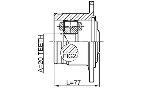 0111-GX115R - REAR INNER CV JOINT 20X110