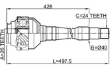 0111-MCV20RH - INNER CV JOINT RIGHT 26X40X24