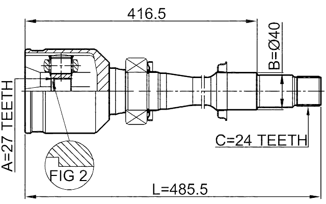 0111-MCV30RH - INNER CV JOINT RIGHT 27X40X24