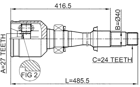 0111-MCV30RH - INNER CV JOINT RIGHT 27X40X24
