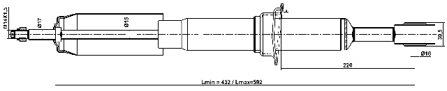 01110-013F - FRONT SHOCK ABSORBER GAS.TWIN TUBE
