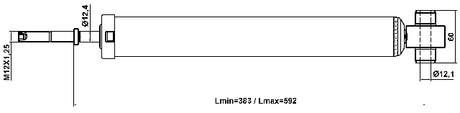 01110-018R - REAR SHOCK ABSORBER GAS.TWIN TUBE