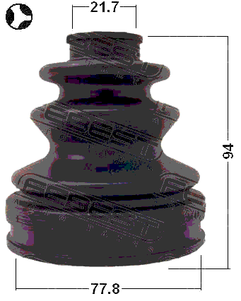 0115-090 - BOOT INNER CV JOINT KIT 77.8X94X21.7