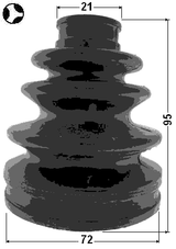0115-1NZFE - BOOT INNER CV JOINT KIT 72X95X21