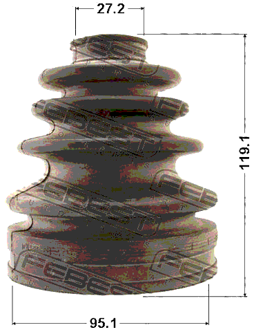 0115-2UZFE - BOOT INNER CV JOINT KIT 95.1X119.1X27.2