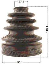 0115-2UZFE - BOOT INNER CV JOINT KIT 95.1X119.1X27.2