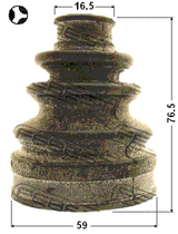 0115-ACA33RT - BOOT INNER CV JOINT KIT 59X76.5X16.5