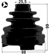 0115-ACV40T - BOOT INNER CV JOINT KIT 88X99X25.5