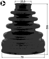 0115-AZT255LT - BOOT INNER CV JOINT KIT 79X102X23.5