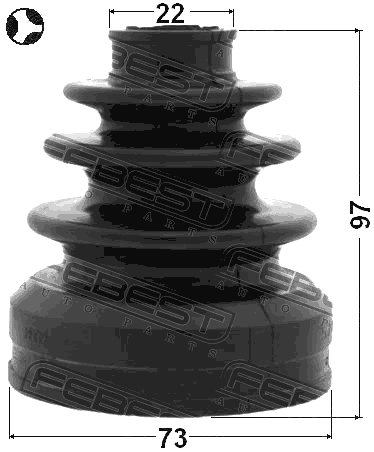 0115-GRX125 - BOOT INNER CV JOINT KIT 73X97X22