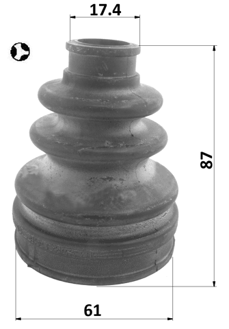 0115-KSP130T - BOOT INNER CV JOINT KIT 61X87X17.4