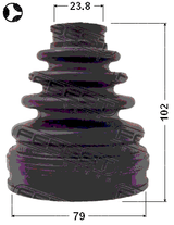 0115-MCV30 - BOOT INNER CV JOINT KIT 79X102X23.8