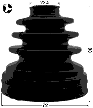 0115-ZNRRHT - BOOT INNER CV JOINT KIT 78X88X22.5