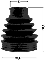 0115P-GRX133R - BOOT CV JOINT KIT PVC 66.5X80.5X33