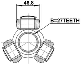 0116-GSV40 - TRIPOD JOINT 27X46.8