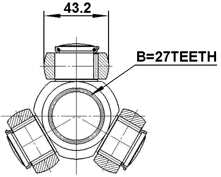0116-MCV30 - TRIPOD JOINT 27X43.2
