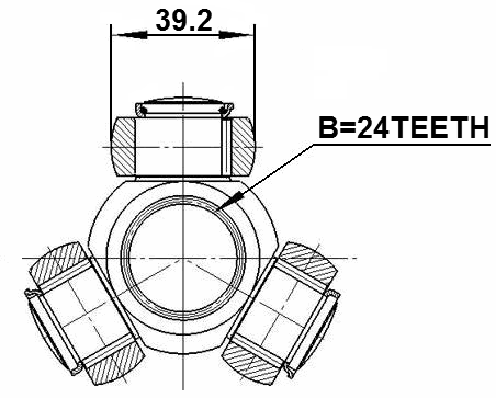 0116-NDE180 - TRIPOD JOINT 24X39.2