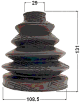0117-074 - BOOT OUTER CV JOINT KIT 108.5X131X29