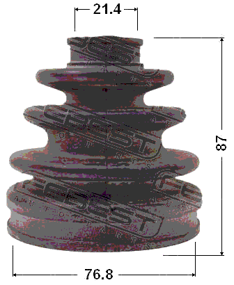 0117-092 - BOOT OUTER CV JOINT KIT 76.8X87X21.4