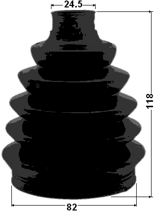 0117-SXV20 - BOOT OUTER CV JOINT KIT 82X118X24.5