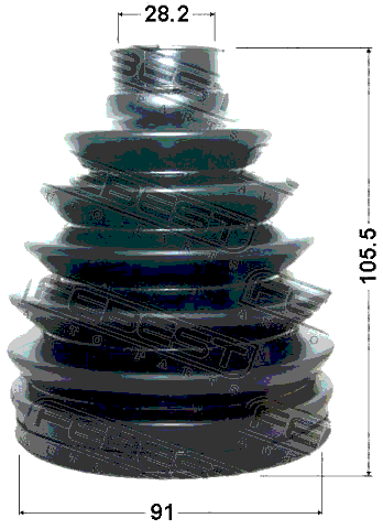 0117P-ACA30 - BOOT OUTER CV JOINT KIT PVC 91X105.5X28.5