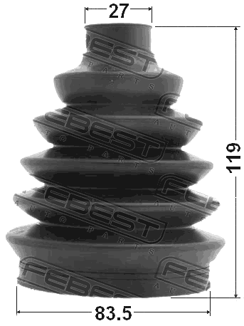 0117P-ACV30 - BOOT OUTER CV JOINT KIT PVC 83.5X119X27