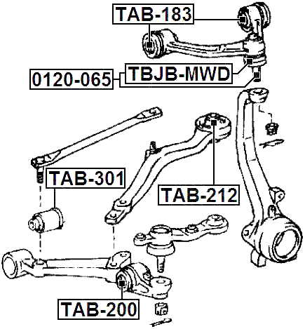 0120-065 - BALL JOINT FRONT UPPER ARM