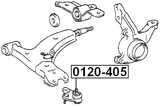 0120-405 - BALL JOINT FRONT LOWER ARM