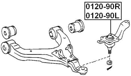 0120-90L - FRONT LOWER BALL JOINT LEFT
