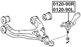 0120-90R - FRONT LOWER BALL JOINT RIGHT