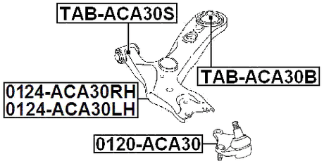 0120-ACA30 - BALL JOINT FRONT LOWER ARM