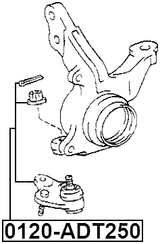 0120-ADT250 - BALL JOINT FRONT LOWER ARM