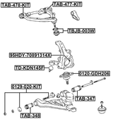 0120-GDH206 - BALL JOINT FRONT LOWER ARM