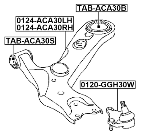 0120-GGH30W - BALL JOINT FRONT ARM
