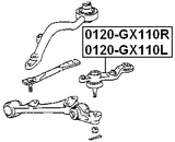 0120-GX110L - FRONT LOWER BALL JOINT LEFT