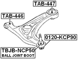 0120-KCP90 - BALL JOINT FRONT LOWER ARM