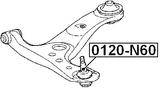 0120-N60 - BALL JOINT FRONT LOWER ARM