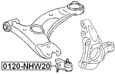 0120-NHW20 - BALL JOINT FRONT LOWER ARM