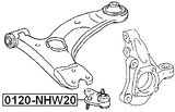 0120-NHW20 - BALL JOINT FRONT LOWER ARM