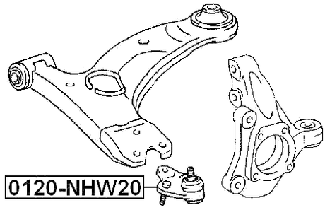 0120-NHW20 - BALL JOINT FRONT LOWER ARM