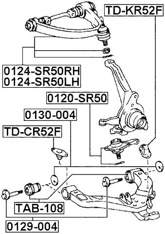 0120-SR50 - BALL JOINT FRONT STEERING KNUCKLE