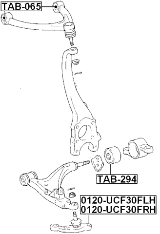 0120-UCF30FLH - FRONT LOWER BALL JOINT LEFT