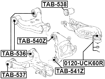 0120-UCK60R - BALL JOINT REAR ARM
