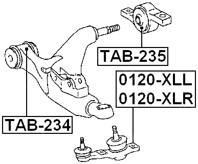 0120-XLL - FRONT LOWER BALL JOINT LEFT