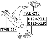 0120-XLR - FRONT LOWER BALL JOINT RIGHT